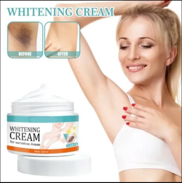 “whitening cream, sensitive areas, underarm, private”Step 3:Introducing the Placenta White Whitening Cream, specially formulated for sensitive areas like underarms and private areas. This cream is designed to help even out skin tone and reduce the appearance of dark spots, providing a brighter and more uniform complexion. Its gentle formula makes it suitable for use on delicate skin, offering a solution for those seeking to address hyperpigmentation in intimate areas. Perfect for incorporating into your skincare routine, this whitening cream is a discreet yet effective way to enhance confidence and comfort.Step 4:The tone of voice is in accordance with Informative.Final Product Description:Introducing the Placenta White Whitening Cream, specially formulated for sensitive areas like underarms and private areas. This cream is designed to help even out skin tone and reduce the appearance of dark spots, providing a brighter and more uniform complexion. Its gentle formula makes it suitable for use on delicate skin, offering a solution for those seeking to address hyperpigmentation in intimate areas. Perfect for incorporating into your skincare routine, this whitening cream is a discreet yet effective way to enhance confidence and comfort.