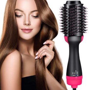 The 3-in-1 One Step Hot Air Brush Hair Dryer & Styler is designed to make hair styling faster and easier. It combines drying, straightening, and volumizing in a single tool, helping you achieve salon-like results without extra effort. The oval brush design lifts hair from the roots while smoothing strands and reducing frizz. Hot air flows evenly to dry hair efficiently, minimizing styling time and heat exposure. Its lightweight and ergonomic handle provides comfortable use, making it suitable for daily styling on all hair types. Ideal for home or travel use, this 3-in-1 hair styler is a must-have tool for effortless, beautiful hair. Key Features 3-in-1 Styling Tool: Hair dryer, straightener, and volumizer in oneOne Step Styling: Dry and style hair simultaneouslyAnti-Frizz Result: Helps smooth hair and enhance shineOval Brush Design: Adds volume and shape from the rootsComfortable Grip: Ergonomic handle for easy controlAll Hair Types: Suitable for straight, wavy, and slightly curly hair